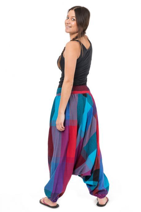 Sarouel femme ceinture elastique et liens Bachatah