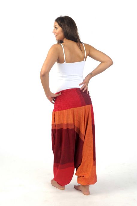 Sarouel homme femme élastique rouge Sanjeevani personnalisable