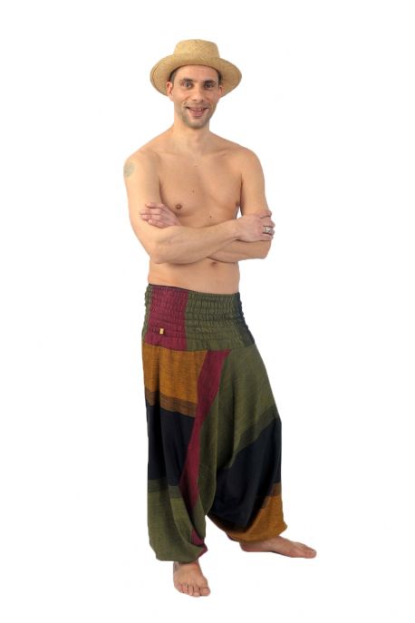 Sarouel homme femme élastique teufer Mahabharat personnalisable