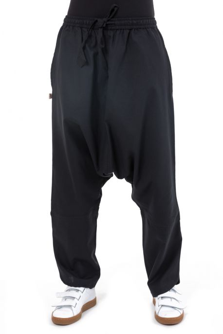 Sarouel long noir uni Pramukha