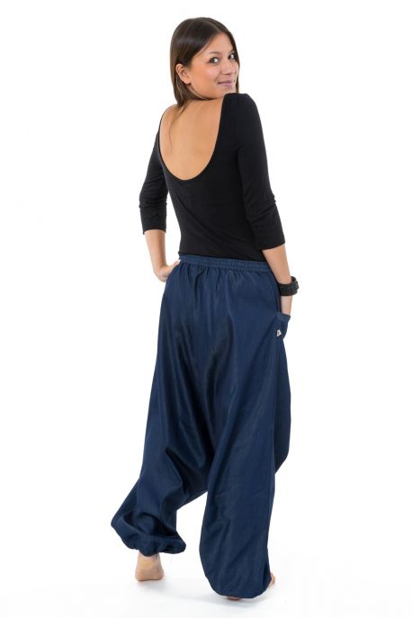 Pantalon sarouel jean denim street baba cool mixte Liam