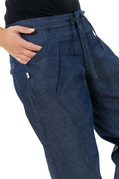 Pantalon blue jean hybride femme homme street chic Nila