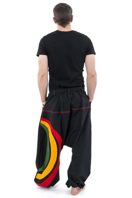 Sarouel grande taille homme arc en ciel tricolore reggae