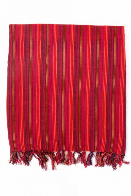 Foulard cheche rayures babacool rouge multi