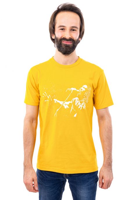 T-shirt manches courtes yellow white reggae Bob