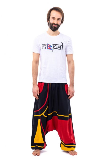 Sarouel elastique grande taille reggae babacool vert jaune rouge