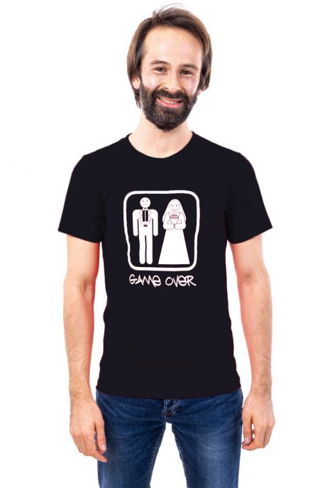 T-shirt humoristique Game over wedding