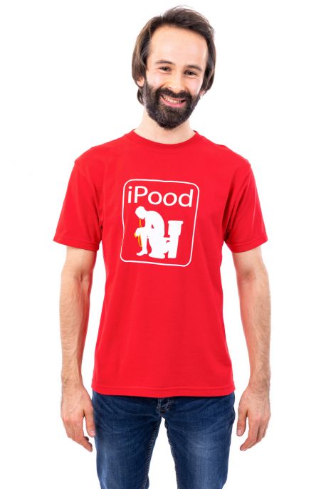 T-shirt humoristique wc IPood rouge