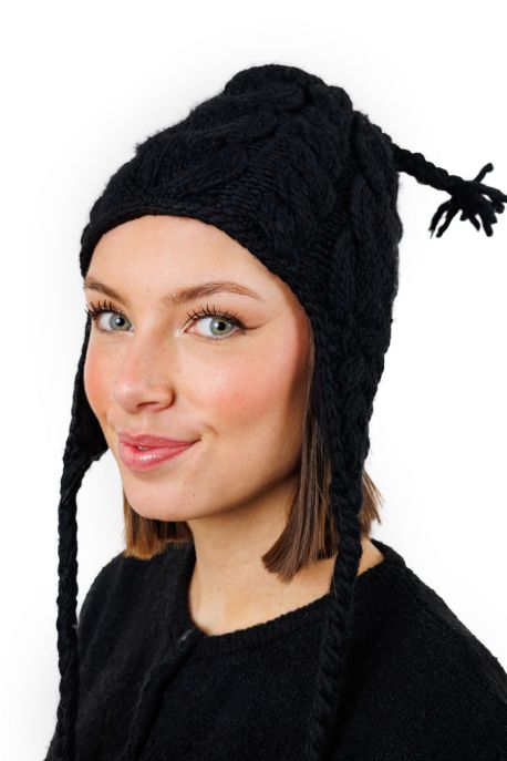 Bonnet Mixte Laine Polaire Noir Sorrel