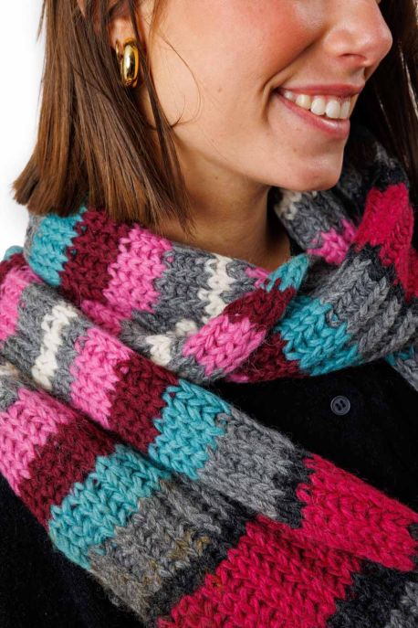 Écharpe Laine Chaude Multicolore Soraya