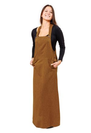 Salopette Femme Grande Taille En Coton - Coupe Ample, Sans Manches, Couleur Jaune - Look Décontracté Bohème