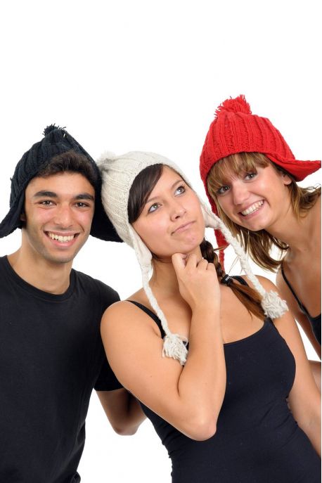 Bonnet pompom nepalais pure laine douce