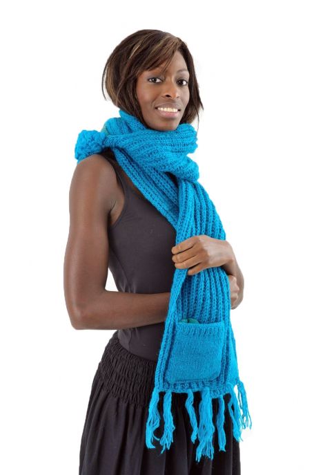 Capuche Echarpe moufle pure laine douce Le 3 en 1 