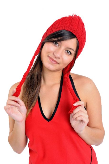 Bonnet pompom nepalais pure laine douce
