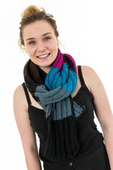 Echarpe pure laine douce multicolore